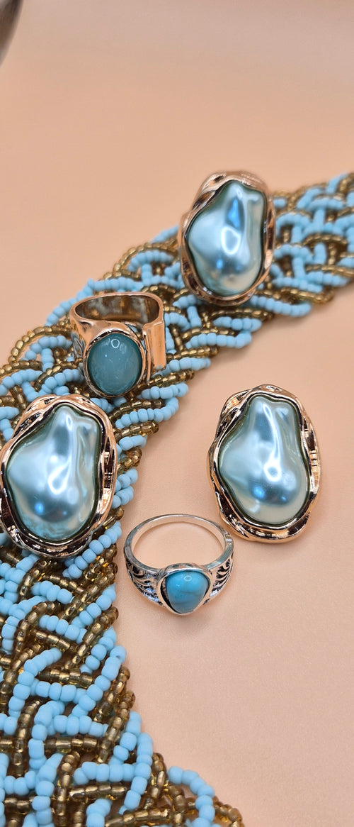 Azure Weave Chain Set